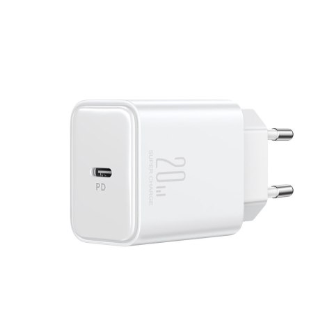 Ładowarka sieciowa USB-C 20W PD QC AFC FCP biała Ładowarka sieciowa USB-C 20W PD QC AFC FCP biała
