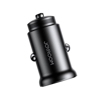 Mini ładowarka samochodowa 30W USB-A QC3.0 USB-C PD czarna