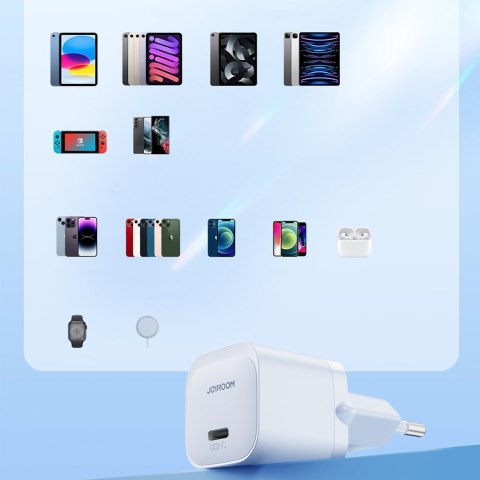 Mini ładowarka sieciowa USB-C 20W PD biała
