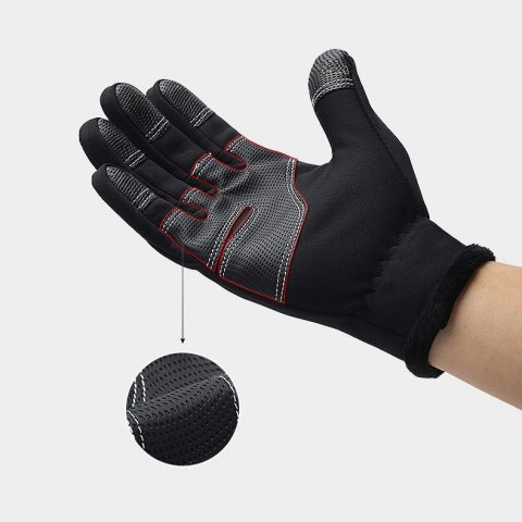 Sportowe rękawiczki dotykowe do telefonu zimowe Outdoor roz. XL czarne Sportowe rękawiczki dotykowe do telefonu zimowe Outdoor roz. XL czarne