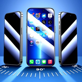 Szkło hartowane do iPhone 14 Pro Max z filtrem Anti-Spy na cały ekran z ramką przezroczysty