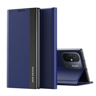 Etui pokrowiec z klapką i podstawką do Xiaomi Redmi 11A / Poco C55 / Redmi 12C Sleep Case Pro niebieski
