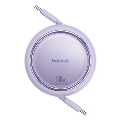 Kabel przewód wysuwany zwijany USB-C 100W Free2Draw Mini 1m fioletowy