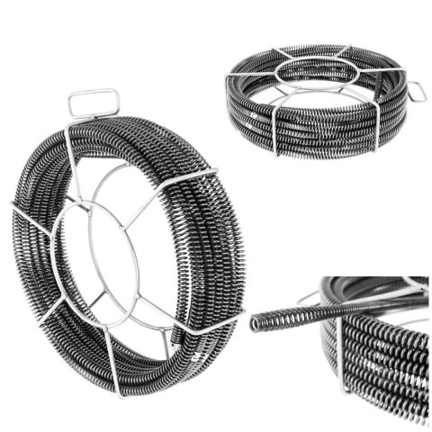 Spirala przepychacz sprężyna do rur hydrauliczna 5 x 2.3 m śr. 16 mm ZESTAW Spirala przepychacz sprężyna do rur hydrauliczna 5 x 2.3 m śr. 16 mm ZESTAW