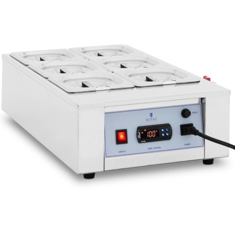 Podgrzewacz do czekolady sosów polew elektryczny 6 x 1.5 l 1500 W Podgrzewacz do czekolady sosów polew elektryczny 6 x 1.5 l 1500 W