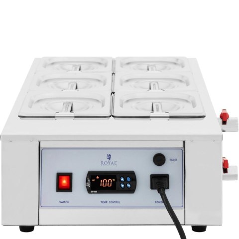 Podgrzewacz do czekolady sosów polew elektryczny 6 x 1.5 l 1500 W Podgrzewacz do czekolady sosów polew elektryczny 6 x 1.5 l 1500 W