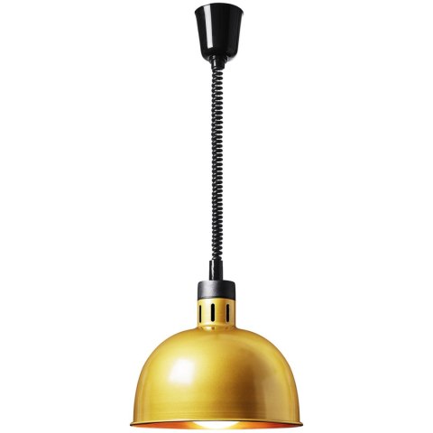 Lampa grzewcza do potraw na podczerwień IR wisząca złota śr. 29 cm 250 W Lampa grzewcza do potraw na podczerwień IR wisząca złota śr. 29 cm 250 W