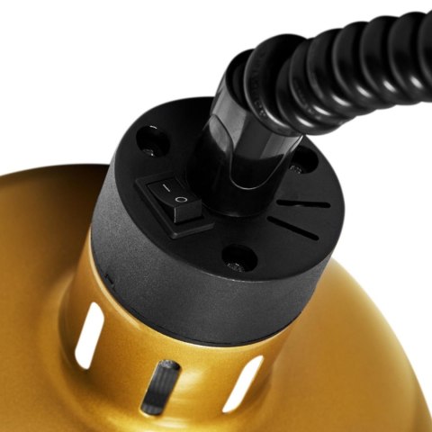 Lampa grzewcza do potraw na podczerwień IR wisząca złota śr. 29 cm 250 W Lampa grzewcza do potraw na podczerwień IR wisząca złota śr. 29 cm 250 W