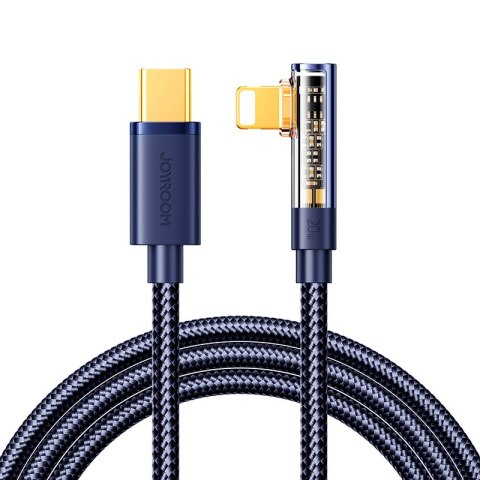 Kabel przewód kątowy do iPhone USB-C - Lightning 20W 480 Mbps 1.2m niebieski Kabel przewód kątowy do iPhone USB-C - Lightning 20W 480 Mbps 1.2m niebieski