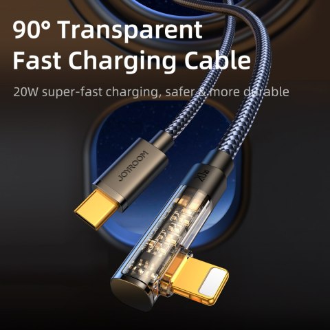 Kabel przewód kątowy do iPhone USB-C - Lightning 20W 480 Mbps 1.2m niebieski Kabel przewód kątowy do iPhone USB-C - Lightning 20W 480 Mbps 1.2m niebieski