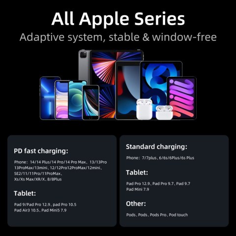 Kabel przewód kątowy do iPhone USB-C - Lightning 20W 480 Mbps 1.2m niebieski Kabel przewód kątowy do iPhone USB-C - Lightning 20W 480 Mbps 1.2m niebieski