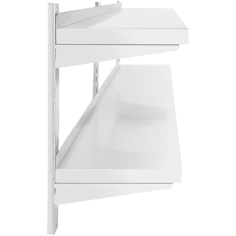 Półka ścienna wisząca gastronomiczna podwójna z regulacją STAL 140 x 40 cm Półka ścienna wisząca gastronomiczna podwójna z regulacją STAL 140 x 40 cm