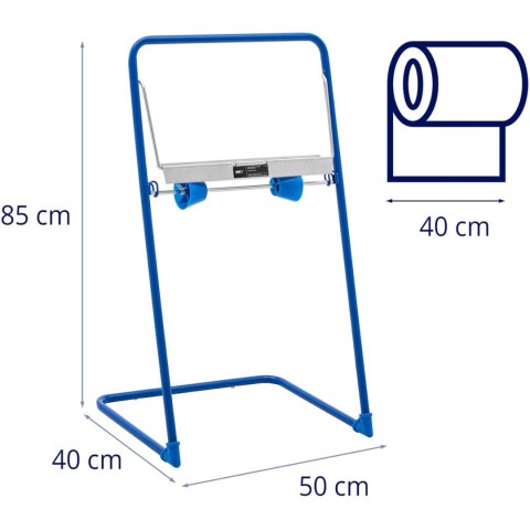 Stojak podajnik na czyściwo przemysłowe podłogowy szer. 40 cm śr. 50 cm do 10 kg Stojak podajnik na czyściwo przemysłowe podłogowy szer. 40 cm śr. 50 cm do 10 kg