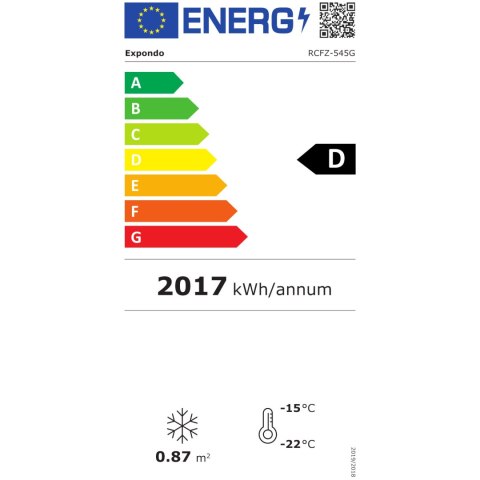 Zamrażarka skrzyniowa przeszklona do lodów mrożonek 545 l 252 W Zamrażarka skrzyniowa przeszklona do lodów mrożonek 545 l 252 W