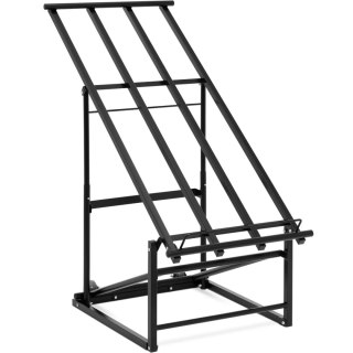 Stojak regał sklepowy na skrzynki z warzywami owocami 61 x 103 x 115 cm - czarny