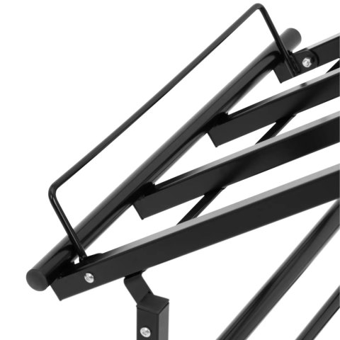 Stojak regał sklepowy na skrzynki z warzywami owocami 61 x 103 x 115 cm - czarny Stojak regał sklepowy na skrzynki z warzywami owocami 61 x 103 x 115 cm - czarny