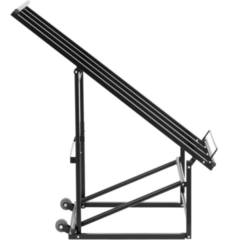 Stojak regał sklepowy na skrzynki z warzywami owocami 61 x 103 x 115 cm - czarny Stojak regał sklepowy na skrzynki z warzywami owocami 61 x 103 x 115 cm - czarny