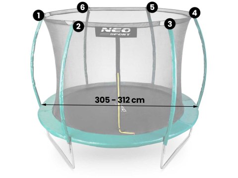 Siatka wewnętrzna do trampolin 312 cm 10ft Neo-Sport Siatka wewnętrzna do trampolin 312 cm 10ft Neo-Sport