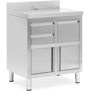 Szafka pod ekspres do kawy z rantem 2 szuflady pojemnik STAL 60x82x95 cm