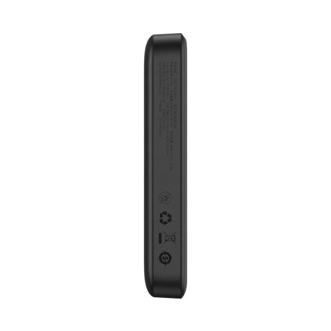 Mini powerbank 10000mAh z ładowaniem indukcyjnym MagSafe 15W PD QC 20W czarny