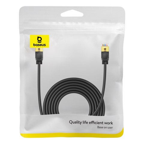 Szybki cienki kabel sieciowy RJ45 cat. 7 10Gbps 5m czarny