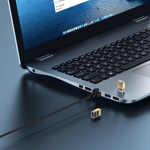 Szybki cienki kabel sieciowy RJ45 cat. 7 10Gbps 5m czarny