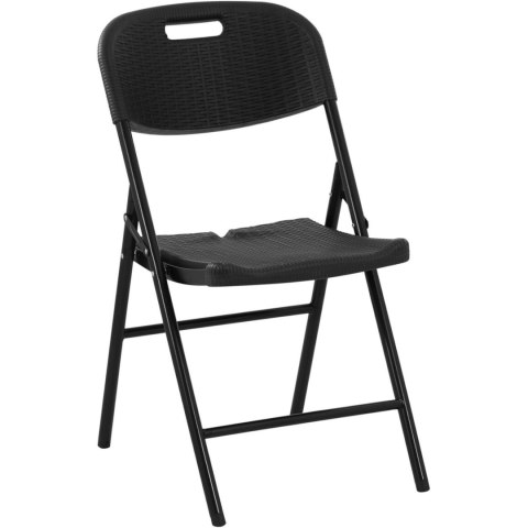 Krzesło cateringowe bankietowe ogrodowe składane 52 x 36 cm czarne - 4 szt. Krzesło cateringowe bankietowe ogrodowe składane 52 x 36 cm czarne - 4 szt.