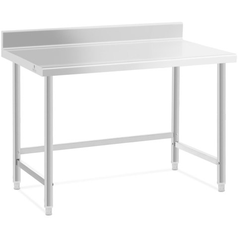 Stół blat roboczy stalowy nierdzewny przyścienny z rantem 120x70cm Stół blat roboczy stalowy nierdzewny przyścienny z rantem 120x70cm