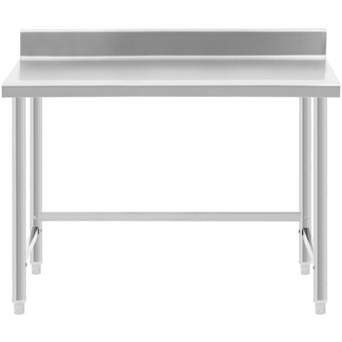 Stół blat roboczy stalowy nierdzewny przyścienny z rantem 120x70cm Stół blat roboczy stalowy nierdzewny przyścienny z rantem 120x70cm