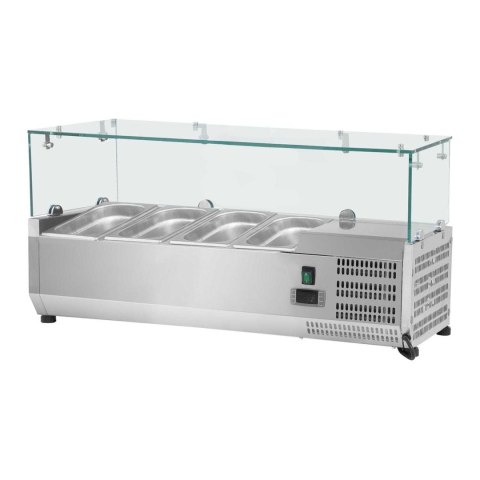 Nadstawa chłodnicza ze szklaną osłoną 3x GN1/3 i 1x GN1/2 120cm Nadstawa chłodnicza ze szklaną osłoną 3x GN1/3 i 1x GN1/2 120cm