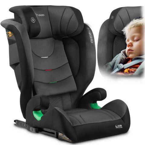Fotelik samochodowy Nukido Louis Soft czarno-szary 15-36 kg ISOFIX Fotelik samochodowy Nukido Louis Soft czarno-szary 15-36 kg ISOFIX