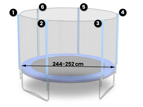 Siatka zewnętrzna do trampolin 183cm 6ft Neo-Sport Siatka zewnętrzna do trampolin 183cm 6ft Neo-Sport