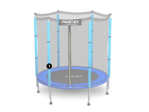 Słupek dolny do trampoliny z siatką zewnętrzną 4,5 ft niebieski Neo-Sport Słupek dolny do trampoliny z siatką zewnętrzną 4,5 ft niebieski Neo-Sport