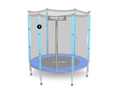 Słupek górny do trampoliny z siatką zewnętrzną 4,5 ft niebieski Neo-Sport Słupek górny do trampoliny z siatką zewnętrzną 4,5 ft niebieski Neo-Sport
