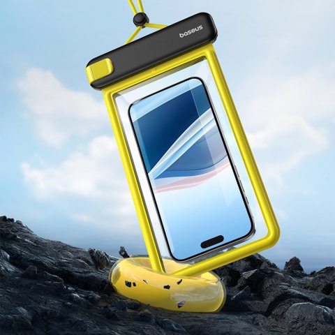 Etui wodoodporne do telefonu 7.2'' IPX8 Deep Dive 4 warstwy - czarno-żółte