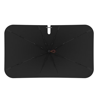 Osłona parasolka przeciwsłoneczna do samochodu na przednią szybę CoolRide 142x75cm - czarna