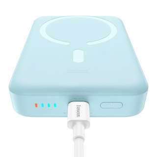 Powerbank indukcyjny Magnetic Mini 10000 mAh 30W + kabel USB-C - niebieski