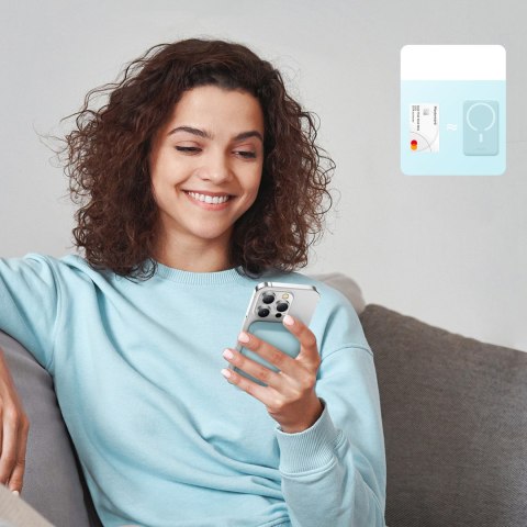 Powerbank indukcyjny Magnetic Mini 10000 mAh 30W + kabel USB-C - niebieski
