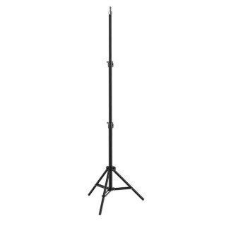 Statyw metalowy do lampy aparatu kamery sportowej śruba 1/4 cala wys. 1.5 m - czarny