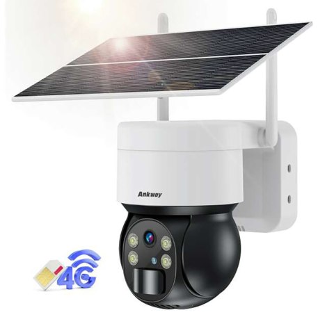 Kamera solarna inteligentna PTZ 4G LTE z panelem słonecznym 5W ASC006-4G - biała Kamera solarna inteligentna PTZ 4G LTE z panelem słonecznym 5W ASC006-4G - biała