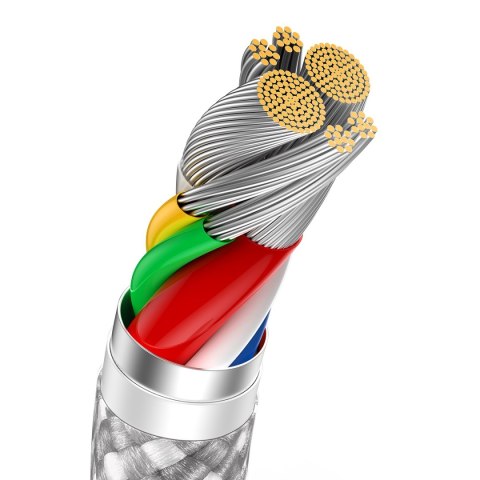 Kabel przewód Dynamic Series USB-C - USB-C 100W 1m - biały