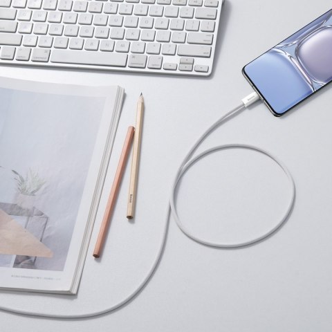 Kabel przewód Dynamic Series USB-C - USB-C 100W 1m - biały