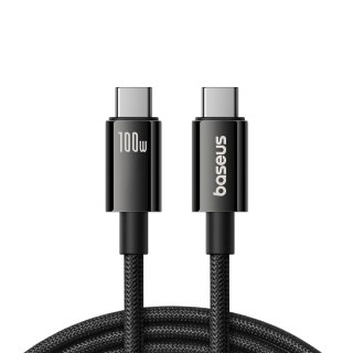 Kabel przewód Tungsten Gold USB-C 100W 4K 20Gb/s 60Hz 1.5m - czarny