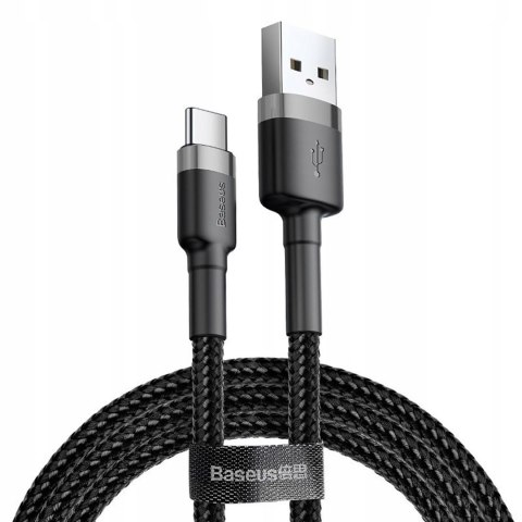Kabel przewód w oplocie Halo USB-A - USB-C 2A 3m - czarny