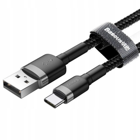 Kabel przewód w oplocie Halo USB-A - USB-C 2A 3m - czarny