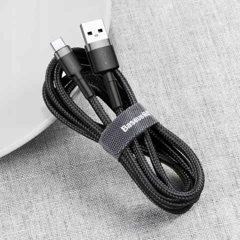 Kabel przewód w oplocie Halo USB-A - USB-C 2A 3m - czarny