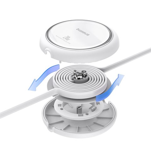 Kabel przewód zwijany Free2Pull USB-C - iPhone Lightning 20W 1m - biały