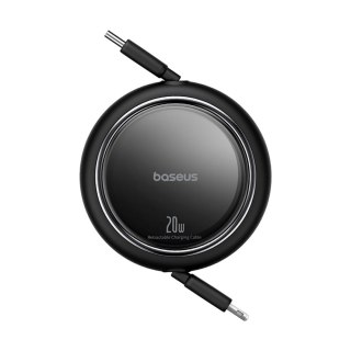 Kabel przewód zwijany Free2Pull USB-C - iPhone Lightning 20W 1m - czarny