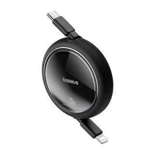 Kabel przewód zwijany Free2Pull USB-C - iPhone Lightning 20W 1m - czarny