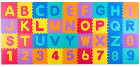 Duża mata piankowa, puzzle, litery kolorowe 36 szt. Duża mata piankowa, puzzle, litery kolorowe 36 szt.